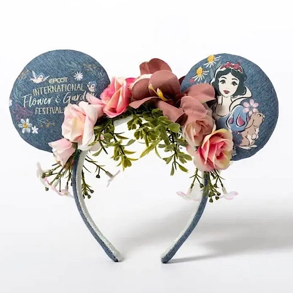 Disney Parks 2023 Epcot Flower Garden Festival Snow White Mickey Ear Headband